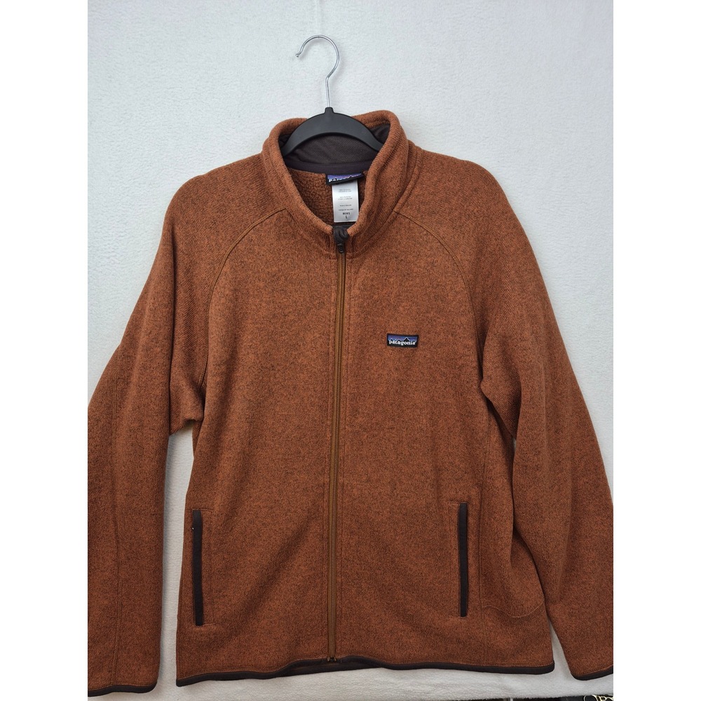 Patagonia Better Sweater Full Zip Fleece Jacket Mens Large Rust Brown 25525 F9